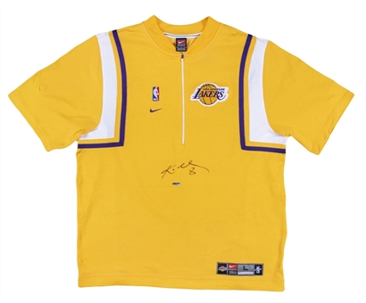 Kobe Bryant Signed Los Angeles Lakers Warm Up Shirt (UDA)